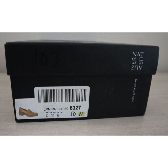 Naturalizer Women Sz 10M Toffee Brown Leather Darry Lug Sole Heeled Loafers - Picture 10 of 10